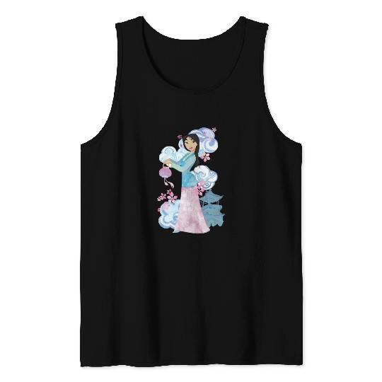 Disney Mulan Watercolor Portrait Tank Tops