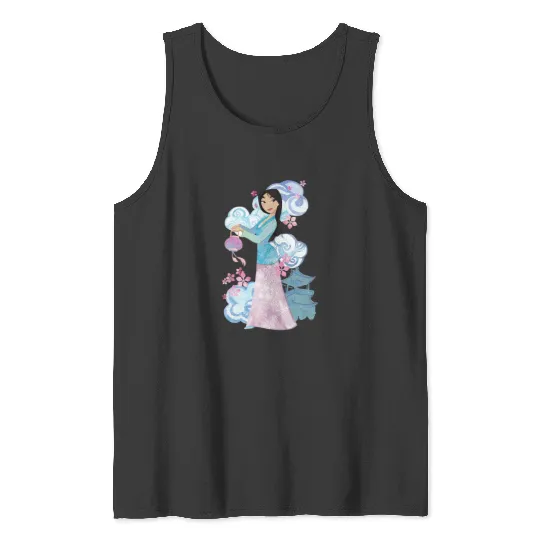 Disney Mulan Watercolor Portrait Tank Tops