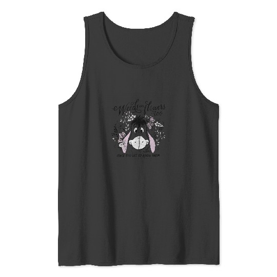 Disney Winnie The Pooh Eeyore Weeds Are Flowers TooShort Sleeve Tank Tops