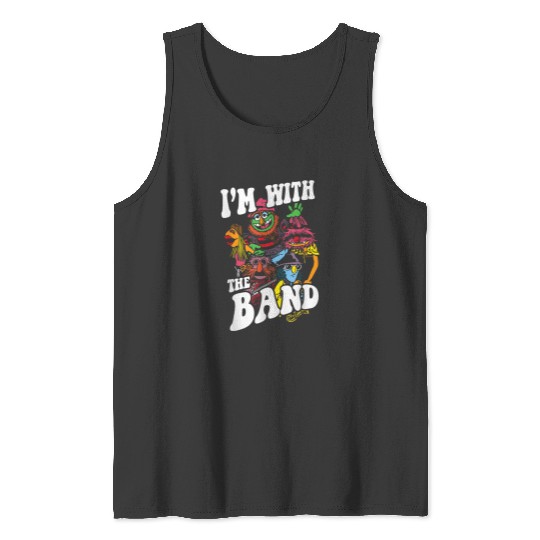 Disneyss The Muppets I'm With The Band Color Rock Poster Tank Tops