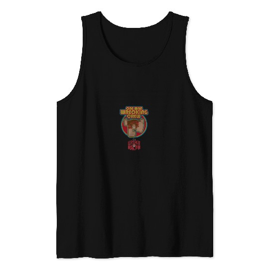 Disneyss Wreck it Ralph One Man Wrecking Crew Distressed Tank Tops