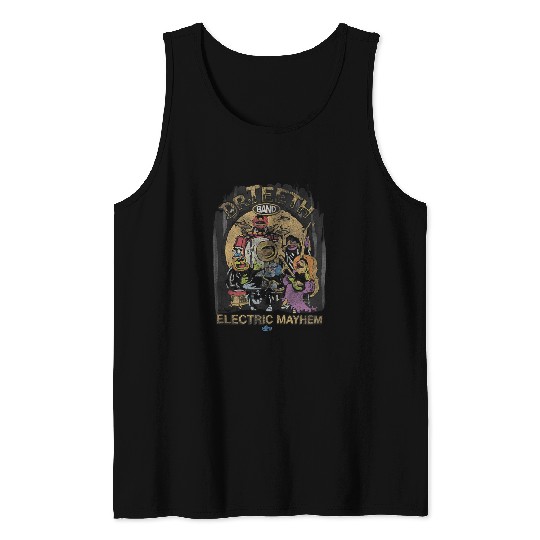 Disneyss The Muppets Show Dr Teeth Electric Mayhem Distressed Tank Tops