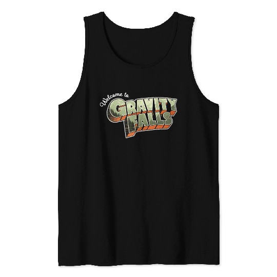 Disneyss Gravity Falls Welcome To Gravity Falls Logo Tank Tops