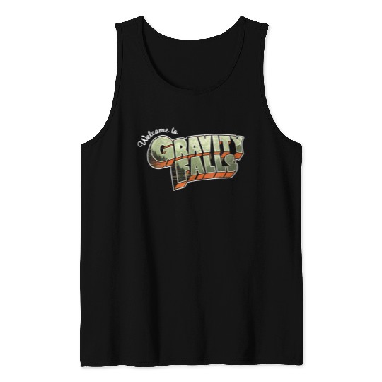 Disneyss Gravity Falls Welcome To Gravity Falls Logo Tank Tops