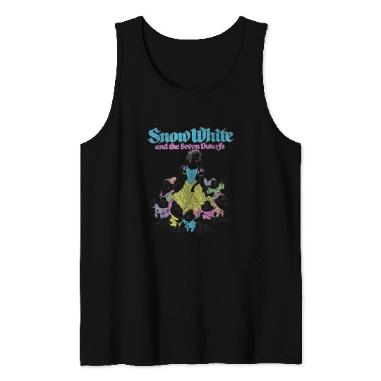 Disneyss Snow White And The Seven Dwarfs Outline Tank Tops