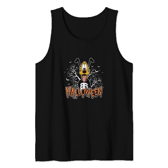 Pluto Skeleton Tank Tops, Halloween Tank Tops, Funny Skeleton Tank Tops, Disney Pluto Tank Tops, Disney Skeleton Tank Tops