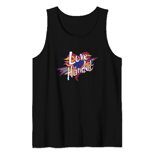 Disneyss Phineas And Ferb Love Handle Logo Tank Tops