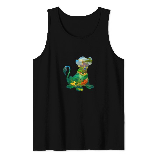 Disney Lion King Simba Silhouette Graphic Tank Tops
