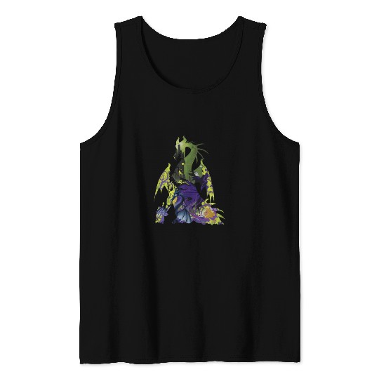 Disney Sleeping Beauty Maleficent Dragon Silhoue Tank Tops