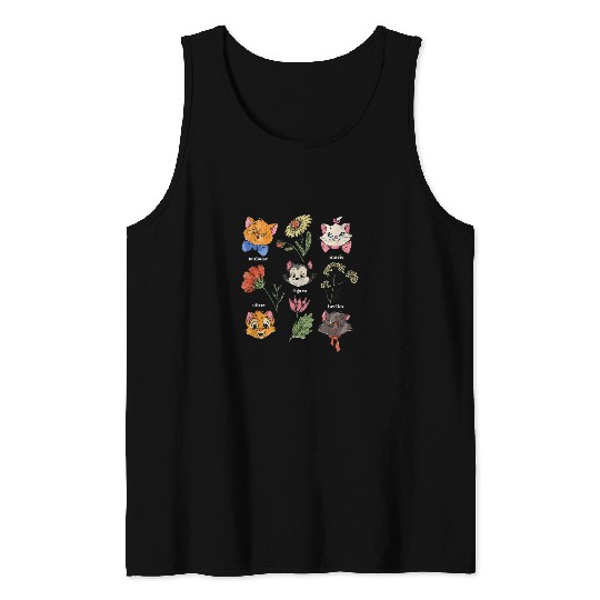 Disney The Aristocats Floral Disney Cats Cute Lo Tank Tops