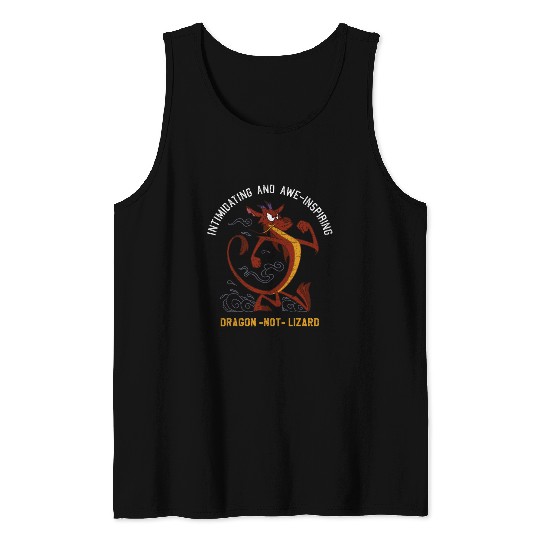 Disney Mulan Mushu Dragon Not Lizard Portrait Tank Tops