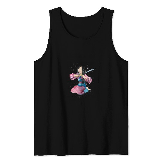 Disneyss Mulan Mulan Simple Haircut Tank Tops