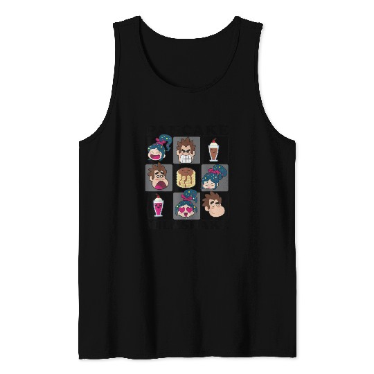 Disneyss Wreck It Ralph 2 Pancake Grid Graphic Tank Tops