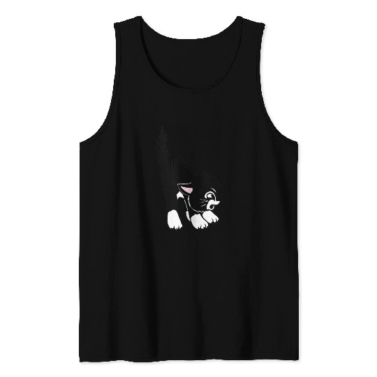 Disneyss Silly Symphonies More Kittens Scared Kitty Logo Tank Tops