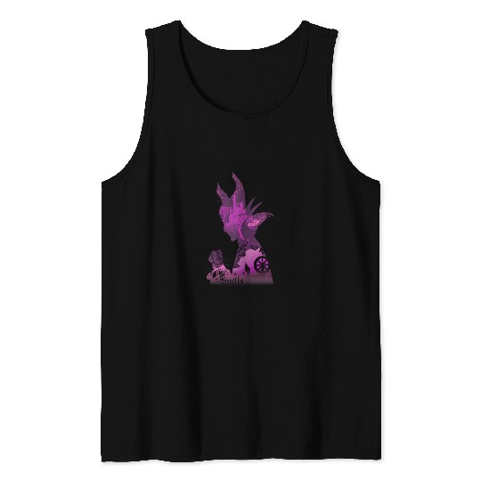 Disney Sleeping Beauty Silhouette Maleficent Gra Tank Tops