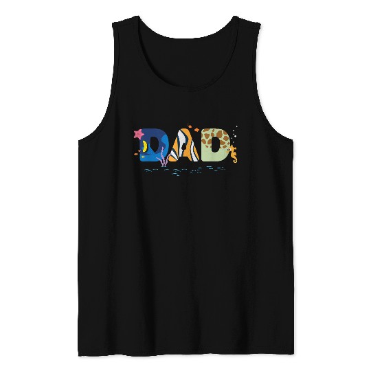 Disneyss And Pixarss Finding Nemo Dad Fathers Day Birthday Tank Tops