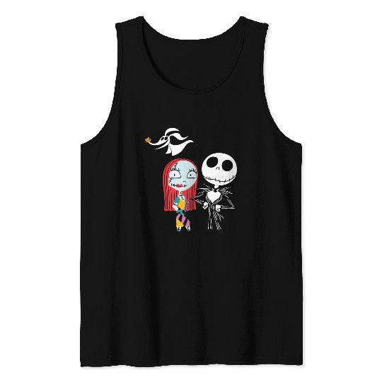 Disney Nightmare Before Christmas Dark Jack Sally Tank Tops