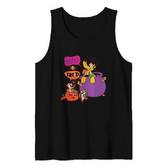 Disneyss Pluto And Chip N Dale Nutty For Treats Halloween Tank Tops