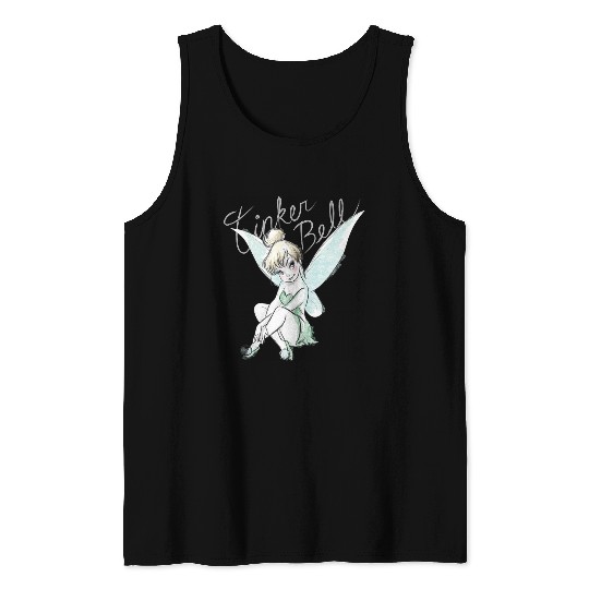 Disneyss Tinker Bell Sitting Tank Tops