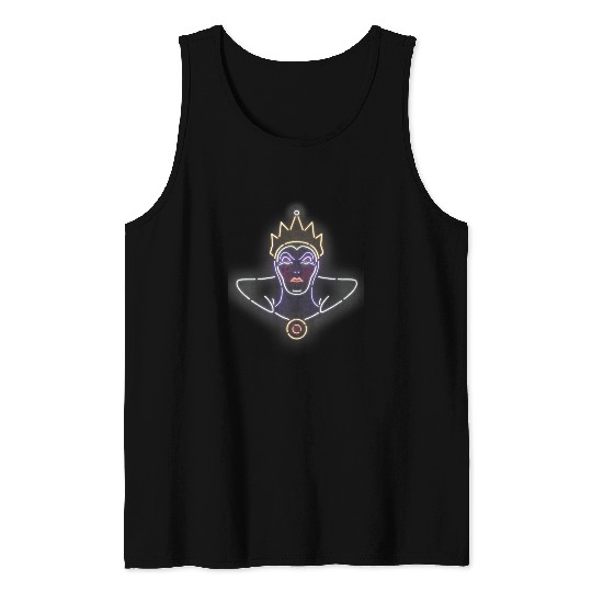 Disneyss Villains Evil Queen Neon Line Art Tank Tops