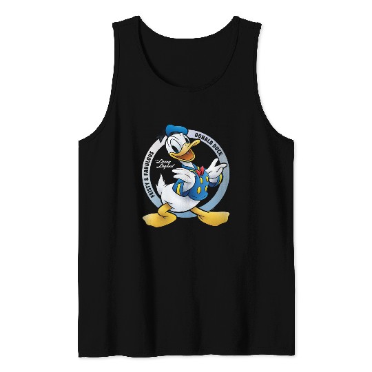 Disneyss Donald Duck 90th Anniversary Feisty Fabulous Legend Tank Tops