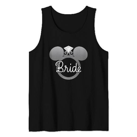 Disney Mickey Mouse Diamond Wedding Engagement Ring Bride Tank Tops