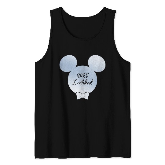 Disney I Asked Proposal Engagement Bow Tie Groom Mickey 25 Tank Tops