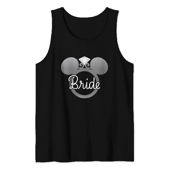 Womens Disney Mickey Mouse Diamond Wedding Engagement Ring Bride Tank Tops