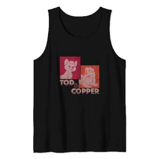 Disney The Fox and the Hounds Tod Copper Retro Tank Tops
