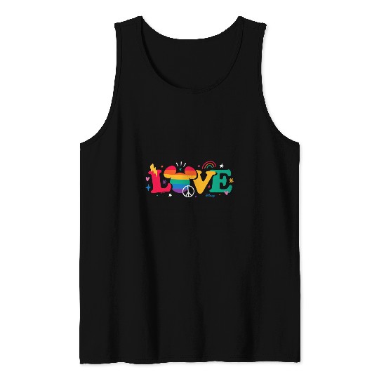 Disney Pride - Love Rainbow Mickey Ears Tank Tops
