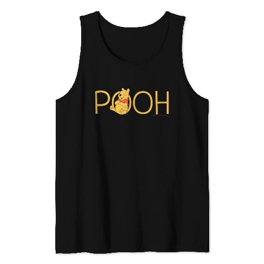 Disneyss Winnie The Pooh Classic Lettering Tank Tops