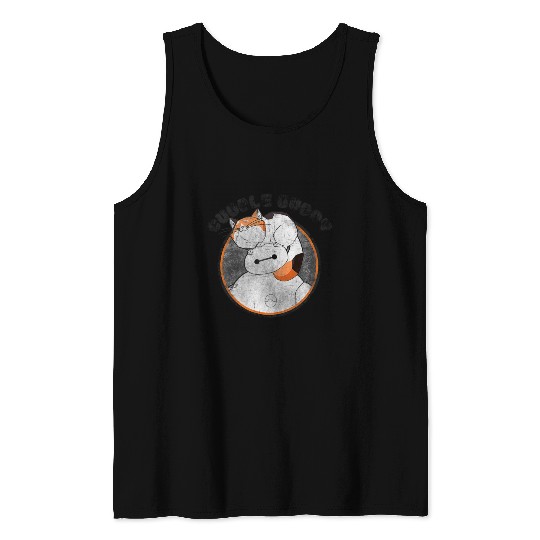 Disney Big Hero 6 Baymax & Mochi Cuddle Buddy Distressed Tank Tops