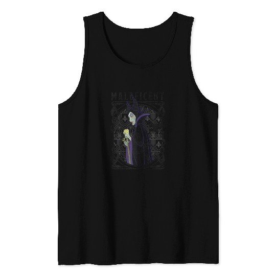 Disneyss Villains Maleficent Side Look Poster Tank Tops