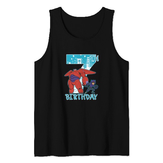 Disney Big Hero 6 Baymax Hiro 7th Birthday Graphic Tank Tops