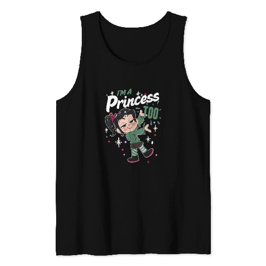 Disneyss Wreck It Ralph 2 Princess Logo Graphic Tank Tops