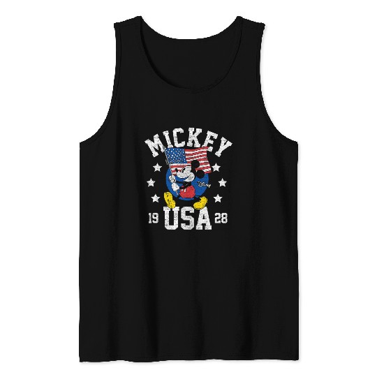 Disney - Mickey Waving Flag USA Tank Tops