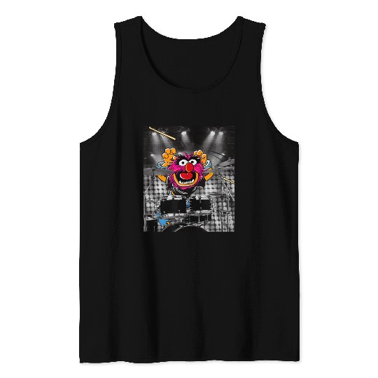 Disneyss The Muppets Animal Vintages Retro Metal Drummer Poster Tank Tops