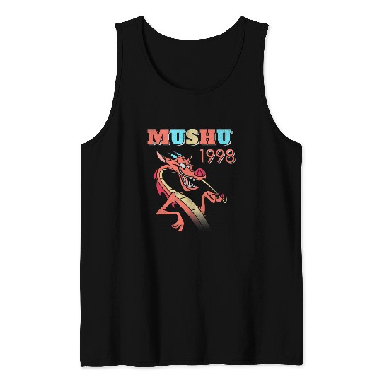 Disney Mulan Mushu 1998 Cool Dragon Tank Tops