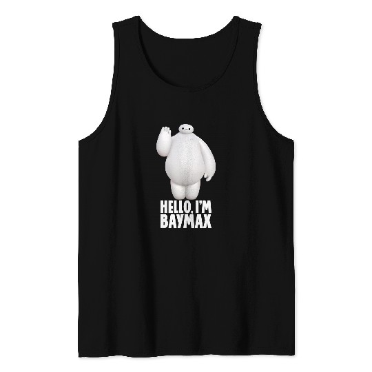 Disney Big Hero 6 Hello I'm Baymax Cute Portrait Tank Tops