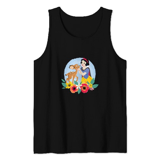 Disney Princess - Floral Snow White Deer Tank Tops