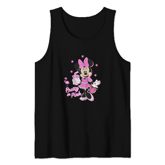 Disney Minnie Mouse Pretty in Pink Raglan Baseball Tee Tank Tops