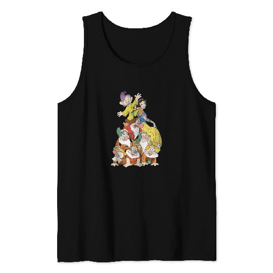 Disneyss Snow White And The Seven Dwarfs Group Stack Tank Tops