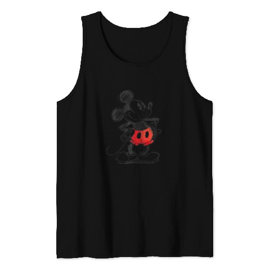 Disney Mickey Mouse Sketch Raglan Baseball Tee Tank Tops