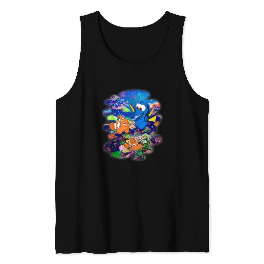 Disneyss Pixars Finding Dory Marlin Nemo Rainbow Reef Scene Tank Tops