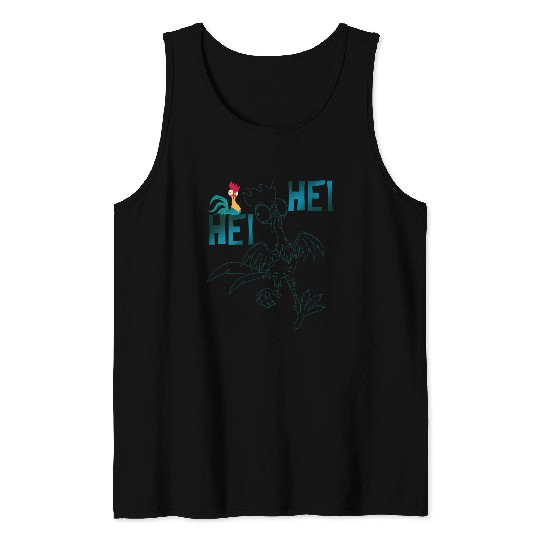Disneyss Moana Hei Hei Outline Tank Tops