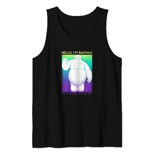 Disneyss Big Hero 6 Baymax Hello Wave Colorful Graphic Tank Tops