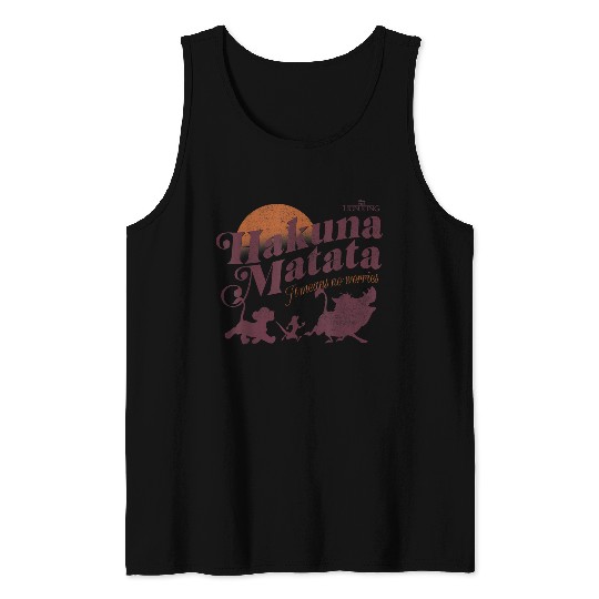 Disneyss The Lion King Hakuna Matata Sunset Silhouette Tank Tops