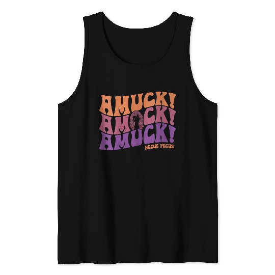 Disneyss Hocus Pocus Amuck Amuck Amuck Text Tank Tops