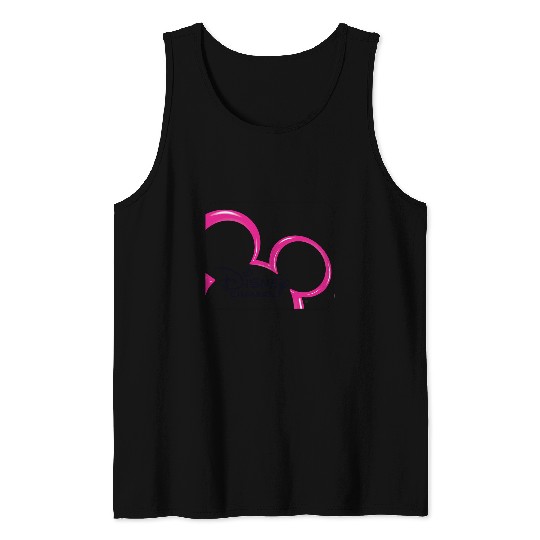 Disney Channel  Mickey Mouse Pink Retro 2000s Logo Tank Tops