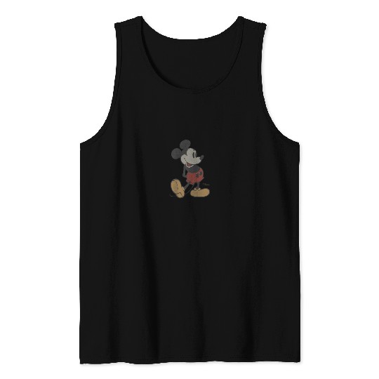 Disney Classic Mickey Mouse Pose Raglan Baseball Tank Tops